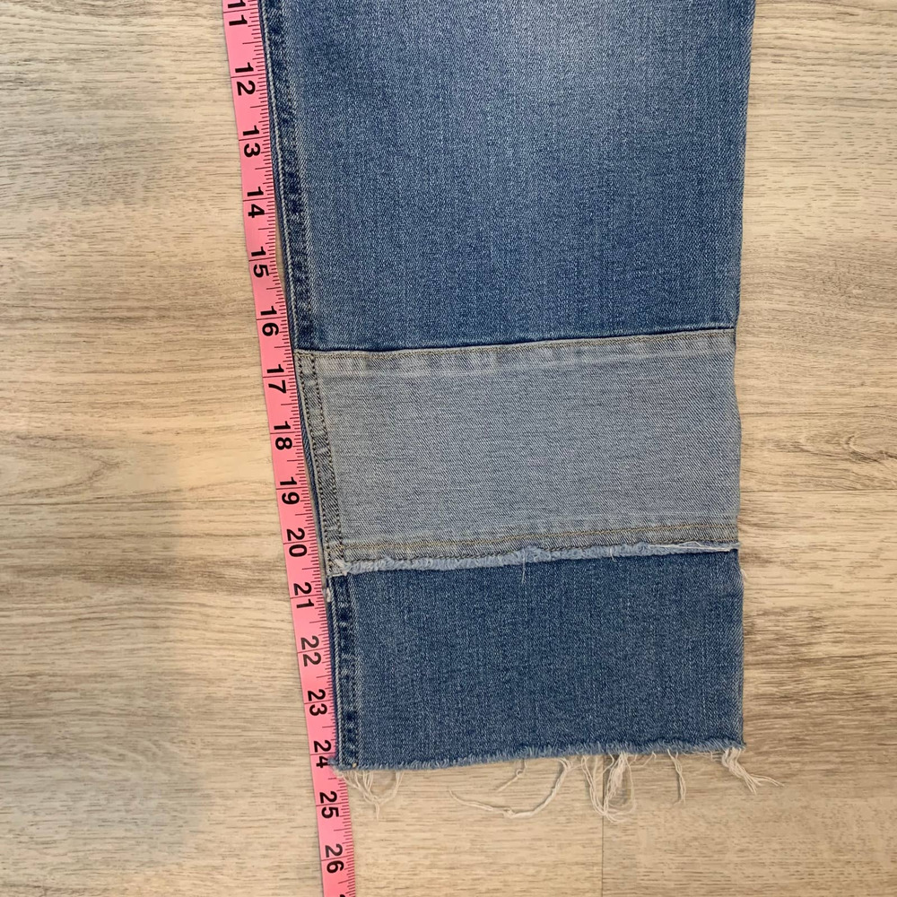 Indigo Blue Patchwork Full Panel Maternity Jeans - image 7